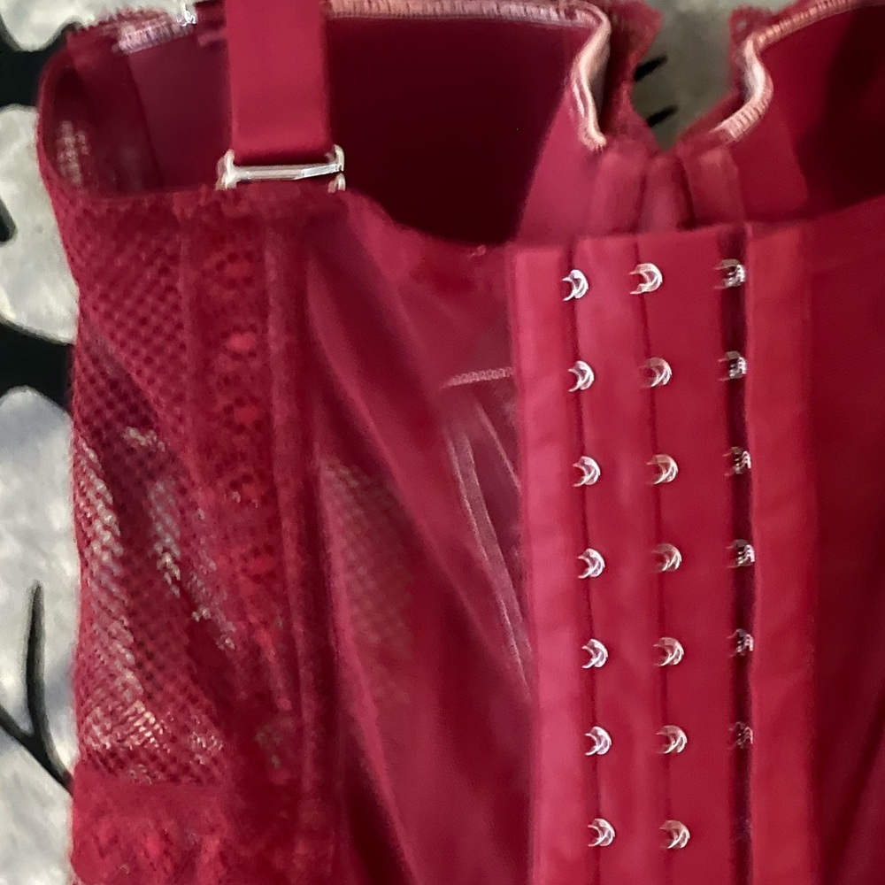 Victoria's Secret Burgundy Lace Detail
